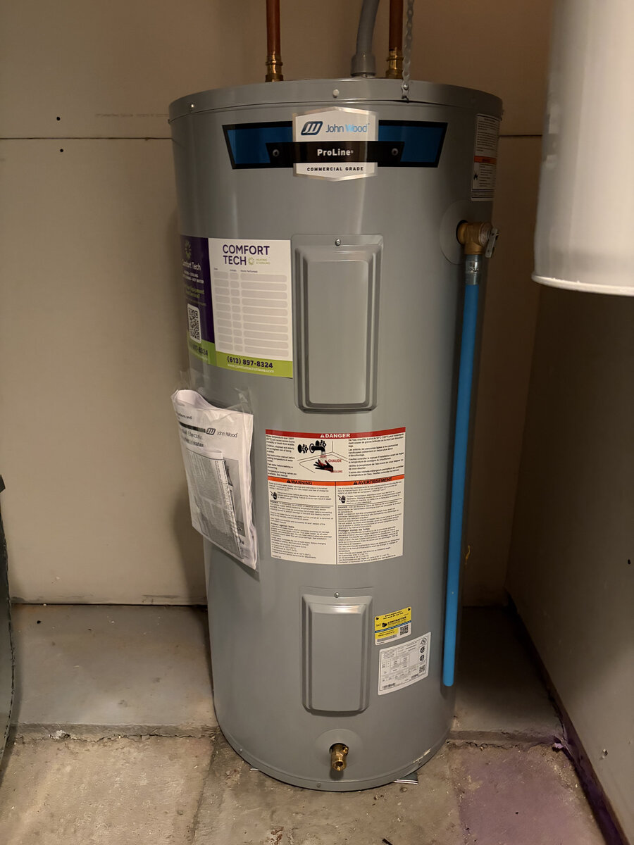 John Wood ProLine commercial grade water heater installed by Comfort Tech Ottawa